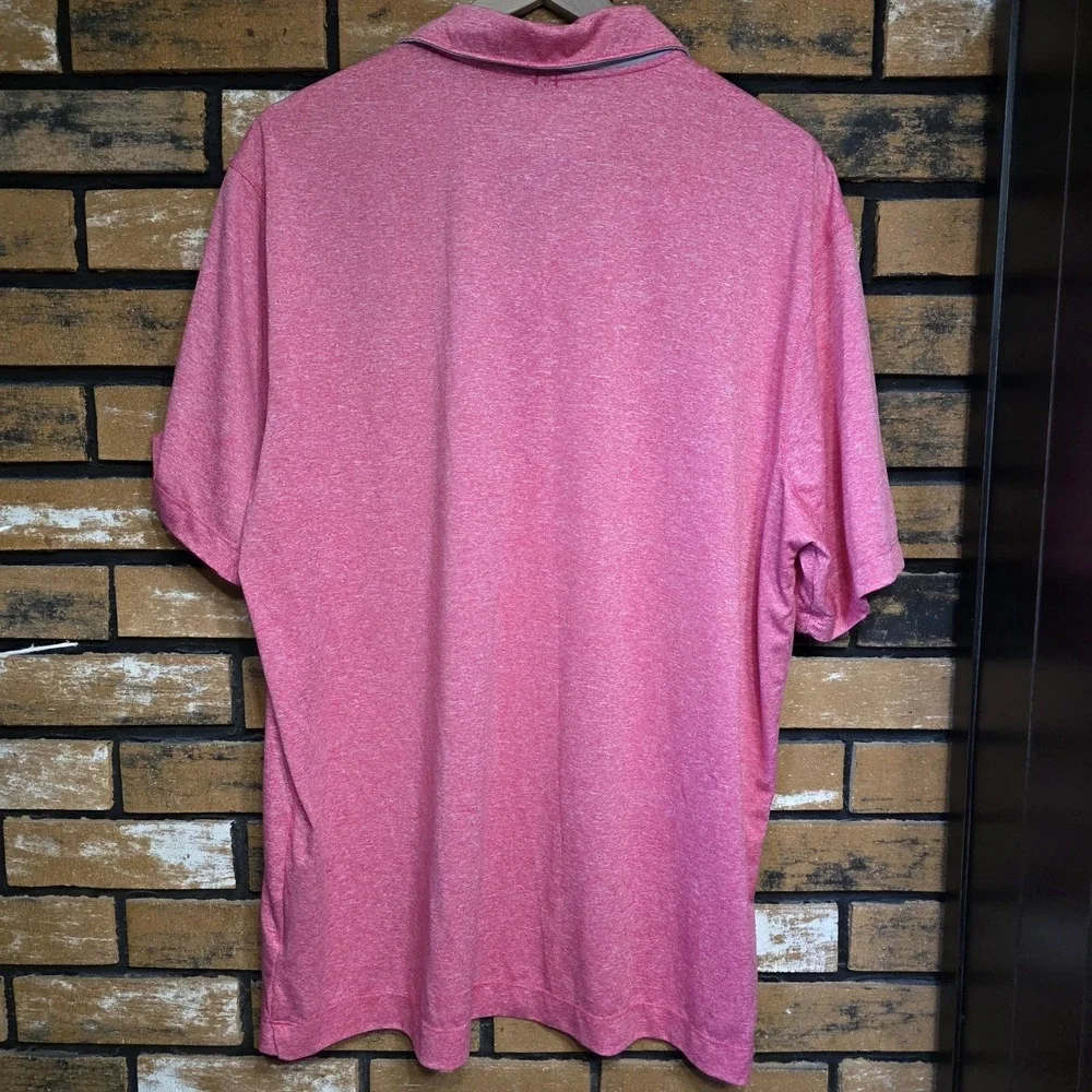 Nike Golf‎ Tour Performance Polo Shirt XL Light Red Pink Heather Stretch Casual